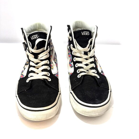 Vans Womens Sk8-Hi Black & Multicolor Butterfly Print High-Top Sneakers Size 8.5 - Picture 2 of 6